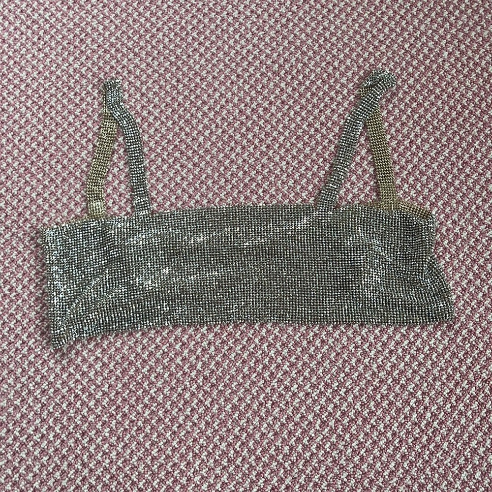 H&M rhinestone top size XS S